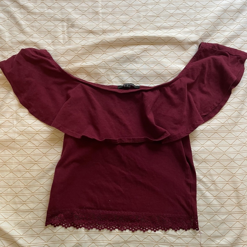 Off the shoulder crop top